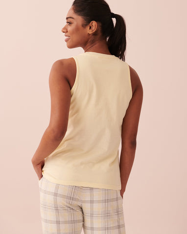 La Vie en Rose Cotton Scoop Neck Cami Pajamas Yellow 40100421 – La Vie En  Rose