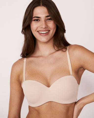 Invisible Inside-Out Strapless Bra In beige